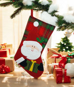 Weihnachtsstiefel "Nikolaus" H: 40cm 
Schlaufe zum Hängen
B:19cm / 24cm
Farbe: Rot