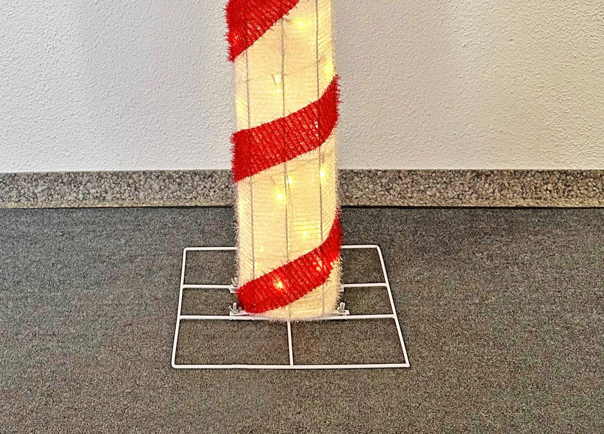 LED Zuckerstange Outdoor Metall mit 50 LED Grösse: 35x30x120cm