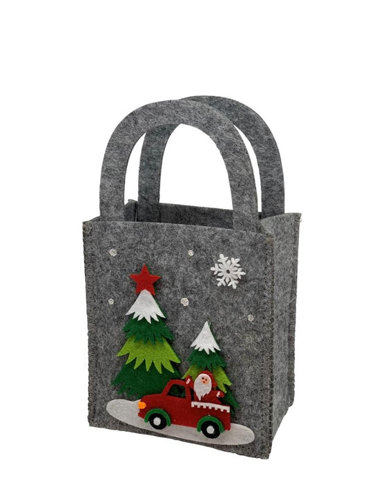Tasche XMas aus Filz Farbe: Grau L:11cm B:7cm H:19cm