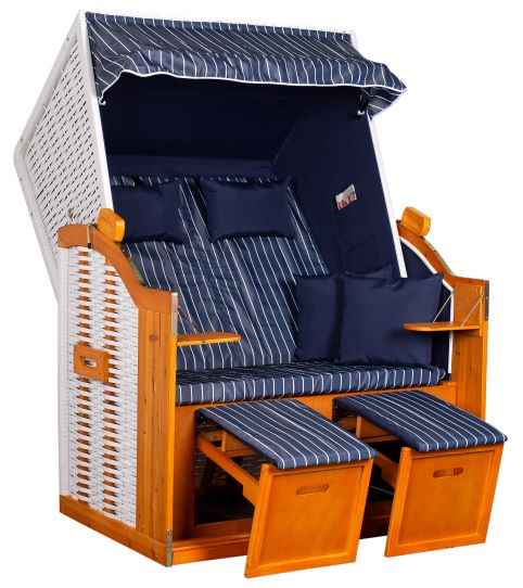 Strandkorb "Ostsee" gestreift royal blau