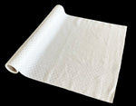 Dekostoff weiss + goldige Punkte Design:Punkte 36cm x 300cm - gerollt