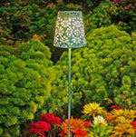 LED Solar Leuchte Gartenstecker aus Metall in Grün