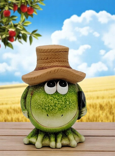 Deko Frosch 
mit Hut und Schaufel
16 x16.5 x23.2cm