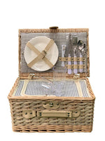 Picknick Korb für 2 Personen - Grösse: 38x26x20cm Korb Material: Weidenholz/Holzspäne