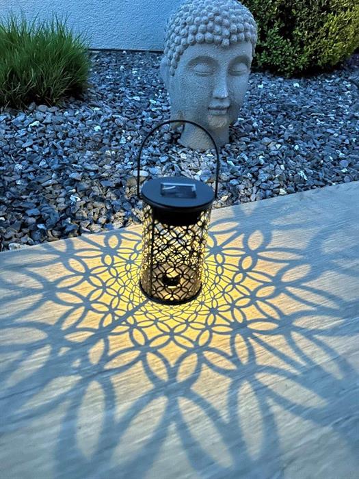 LED Solar Leuchte H39cm zum Stecken, Hängen oder Stellen 3 in 1 schwarz