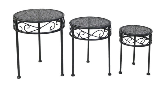 Pflanzenständer aus Metall 
3er Set - klein, mittel, gross 
schwarz