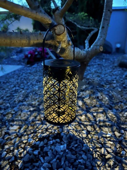 LED Solar Leuchte H39cm zum Stecken, Hängen oder Stellen 3 in 1 schwarz