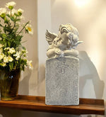 Engelfigur stehend an Grabstein H16cm