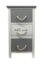 Cassettiera in legno con 3 cassetti