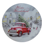 LED Bild rund aus Canvas 4 LED
Motiv: Auto rot - Winter Wonderland
D:40cm T:1.8cm