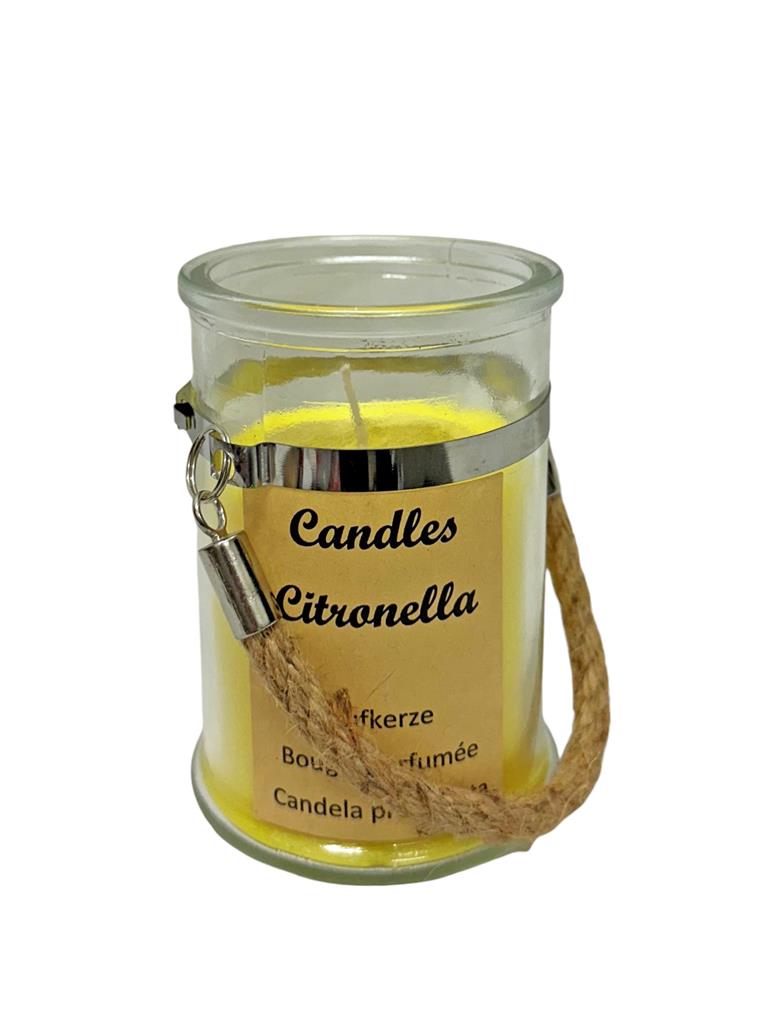 Citronella Kerze im Glas mit Kordel