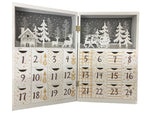 LED Adventskalender aus Holz 
befüllbar weiss mit 8 LED 
aufklappbar
