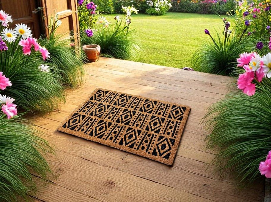 Fussmatte Home braun Ethno Muster Grösse 75x50cm