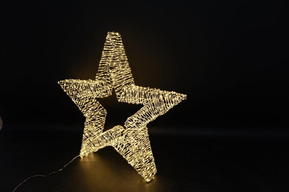 LED Stern Outdoor Metall mit 2500 LED Farbe: Silber D: 150cm - T:19cm