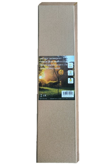 LED Solar Stecker Pustenblume mit 3 Schneeball Blüten in Beige H60cm