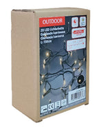 LED Outdoor Lichterkette 20 LED
warm weisses Licht 
Länge 1.5m