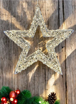 LED Stern weiss Outdoor aus Metall mit 400 LED Micro Light Grösse 8x38x38cm