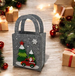 Tasche XMas aus Filz Farbe: Grau L:11cm B:7cm H:19cm