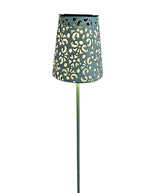 LED Solar Leuchte Gartenstecker aus Metall in Blau