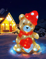 LED Outdoor Acryl Bär mit 50 LED cool white