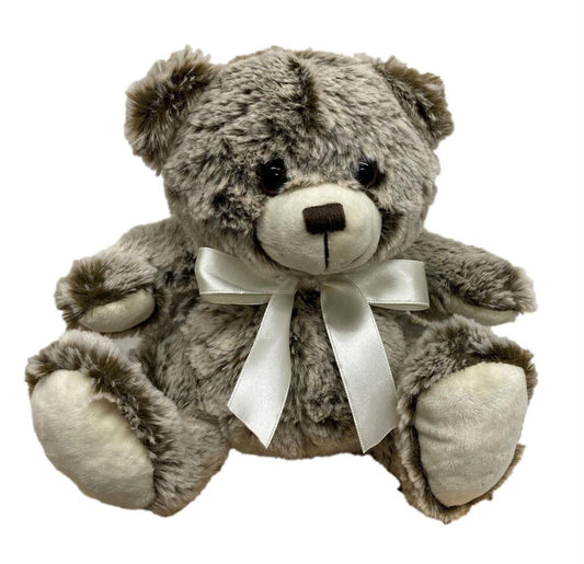 Plüschbär sitzend mit 
Geschenkband H:20cm 
Farbe: Braun