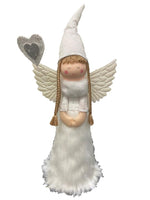 Deko Engel  stehend weiss
Grösse: D16cm x H41cm