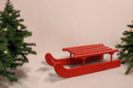 Deko Schlitten rot aus Holz