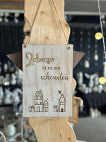 Deko Schild aus Holz (Pappel) mit Spruch Zuhause ist es am schönsten