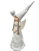 Deko Engel  stehend weiss
Grösse: D16cm x H41cm