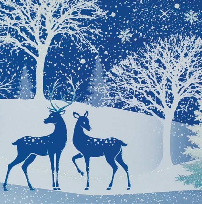 Deko Fensterfolie selbstklebend Winterlandschaft Breite 52cm Höhe 21cm