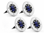 LED Solar Boden Leuchte 
4er Set mit je 8 LED