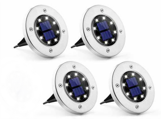LED Solar Boden Leuchte 
4er Set mit je 8 LED