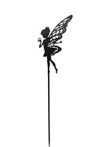 Gartenstecker Fee aus Metall in Schwarz Höhe: 95cm
