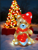 LED Outdoor Acryl Bär mit 50 LED cool white