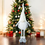 Deko Wichtel Santa
stehend 
Farbe: Weiss / Grau 
L9cm x B20cm x H76cm