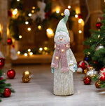 LED Deko Figur Schneemann mit Geschenk in der Hand mit 4 LED