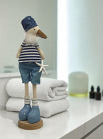 Deko Möwe aus Stoff stehend H:42cm
Design: Beach
Farbe: Blau
L:13cm B:10cm H:42cm