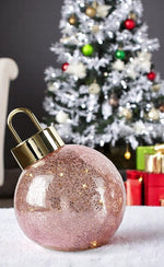 LED Glas Kugel rosa zum Auftstellen Kugel D:12cm