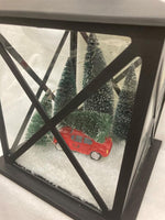 LED Laterne Kunststoff anthrazit 
mit 20 LED 
Warm weisses Licht