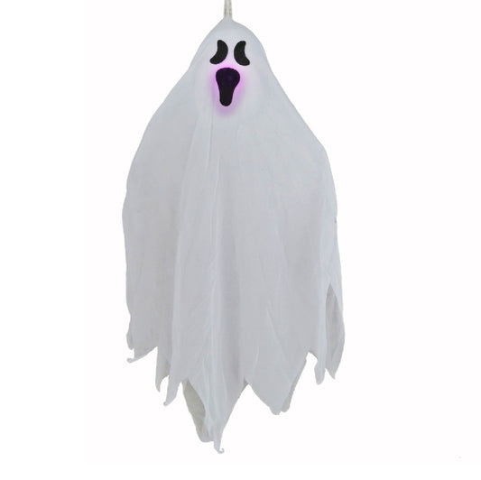 Geist mit LED zum Hängen, 50cm Hoch aus Polyester/PP Gewicht 17g