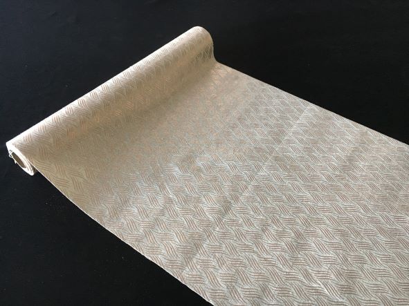 Dekostoff "Cotton line"  natur/ rose 
Gold 36cmx300cm gerollt u. geschnitten