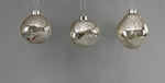 Weihnachtskugel Glas organic 3er Set silber mercury D8-9cm