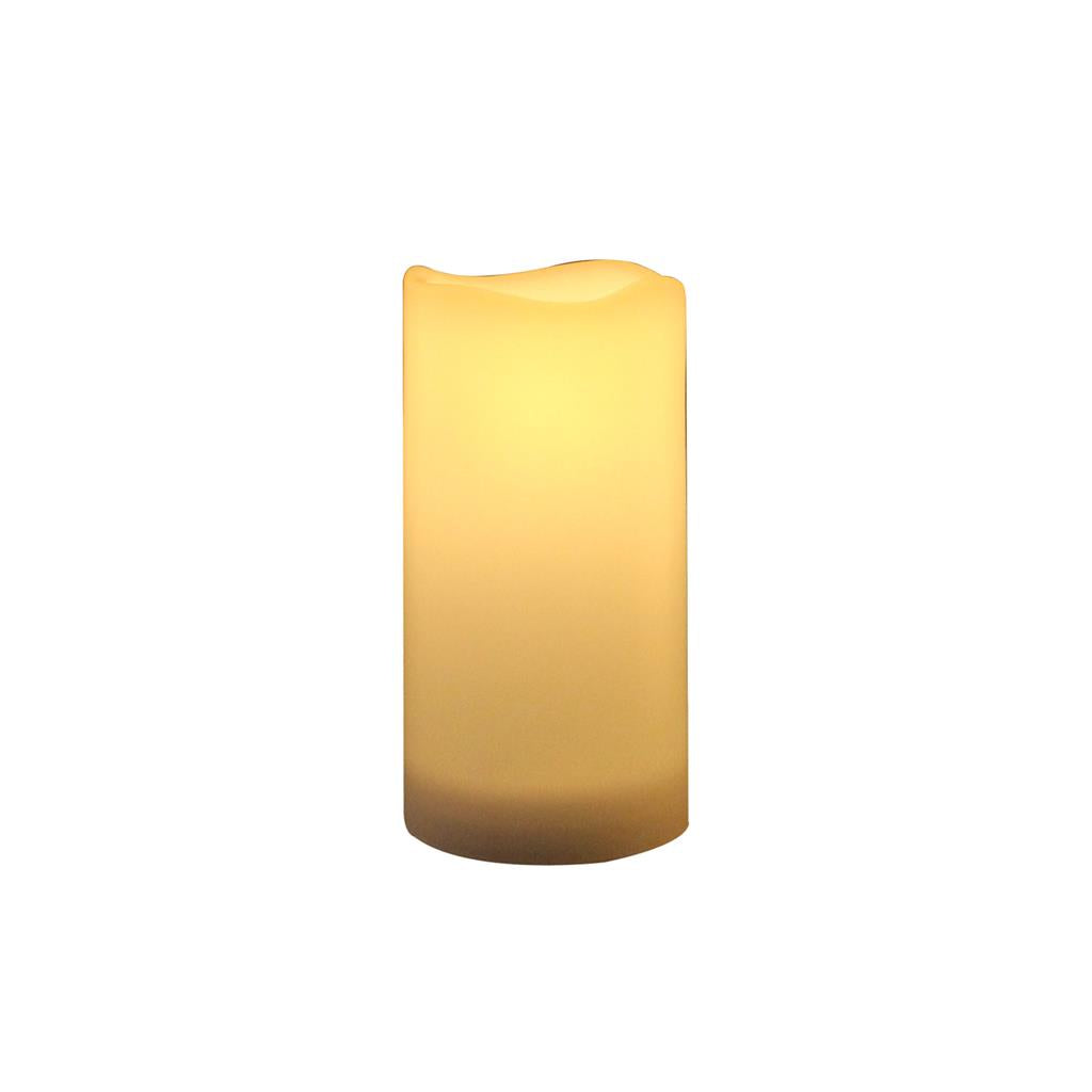 LED Solar Kerze Kunststoff 
Outdoor wasserdicht IP44 
D:7.5cm - H:14.5cm 
Farbe weiss