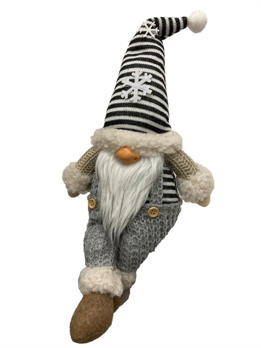 Gnome décoratif Père Noël
 Couleur: Blanc Bleu Gris
 L9cm x L17cm x H40cm