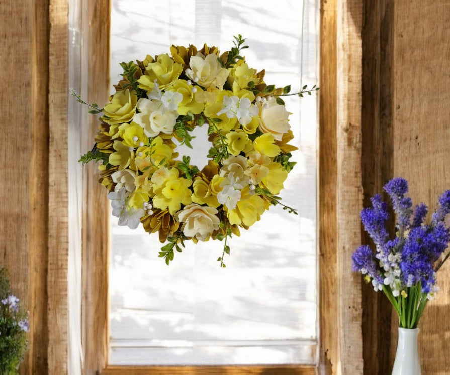 Deko Kranz gelb D35cm x H8cm