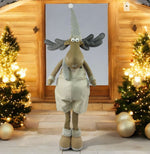 Deko Rentier Junge
stehend mit ausziehbaren Beinen
Farbe: Braun / Grau