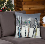 Kissen mit Ski Motiv
mit Reisverschluss
Grösse: 40cmx40cm 
Digitaldruck einseitig