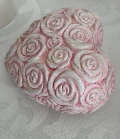Herz rosa Flower 
13.5x12.5x7cm 
aus Polyresin