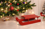 Deko Schlitten rot aus Holz