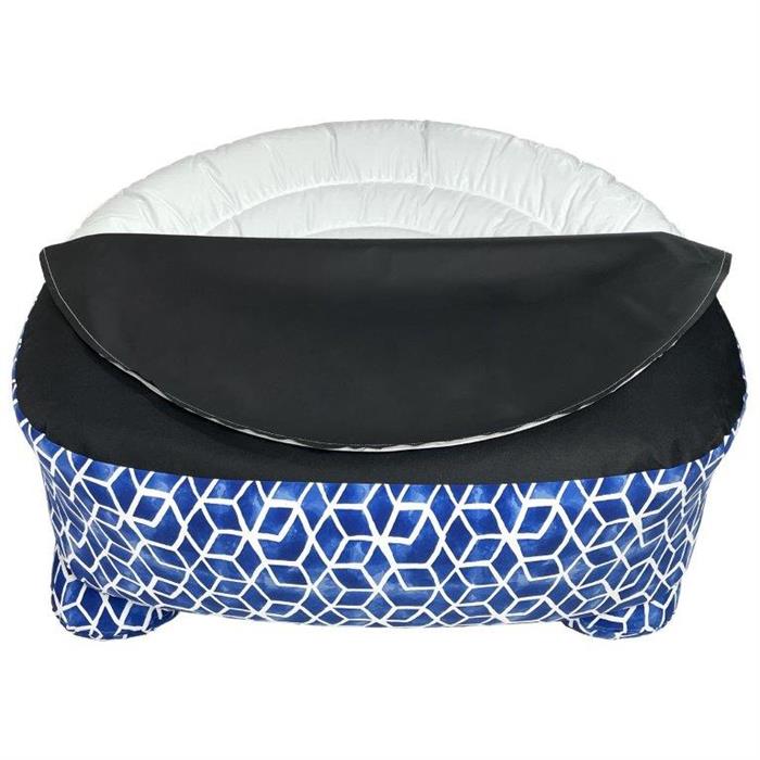 Sofa aufblasbar 105x88x72cm Farbe Design: Blau weiss Wetterfest und UV-Resistent